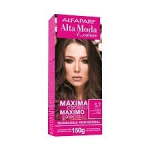 Tinta Alta Moda Com Amônia - 5.7 Castanho Luminoso Medio