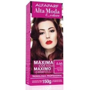 Tinta Alta Moda Com Amônia - 6.66 Louro Escuro Vermelho Intenso