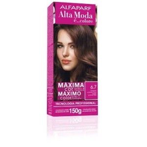 Tinta Alta Moda Com Amônia - 6.7 Castanho Luminoso Claro