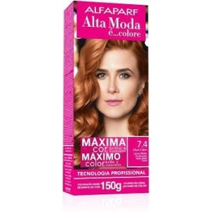 Tinta Alta Moda Com Amônia - 7.4 Louro Médio Acobreado