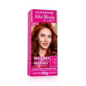 Tinta Alta Moda Com Amônia - 7.64 Louro Médio Acobreado