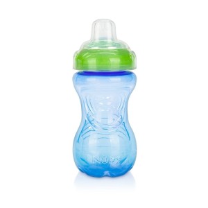 Copo Com Bico De Silicone 300ml Azul / Verde