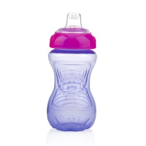 Copo Com Bico De Silicone 300ml Roxo/Rosa