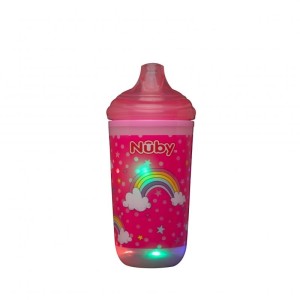 Copo Pisca-Pisca Com Bico Rígido 300ml Rosa