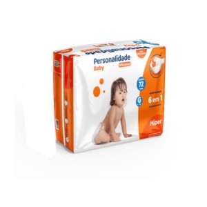 Fralda Personalidade Baby Ultra Sec Hiper G com 72