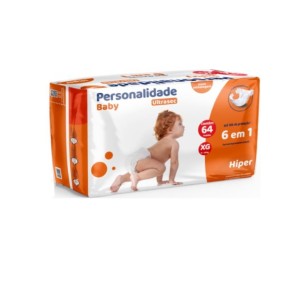 Fralda Personalidade Baby Ultra Sec Hiper XG com 64