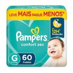 Fralda Pampers Confort Sec Hiper G Com 60