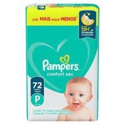 Fralda Pampers Confort Sec P Com 72