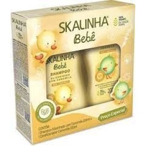 Kit Shampoo Condicionador Camomila Skalinha Bebê Sem Lágrimas 200ml