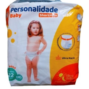 Fralda Shortinho Personalidade Baby XXG com 22