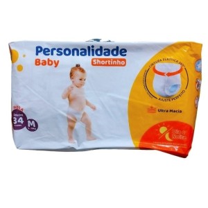 Fralda Shortinho Personalidade Baby Fralda Calça Pants Dia e Noite
